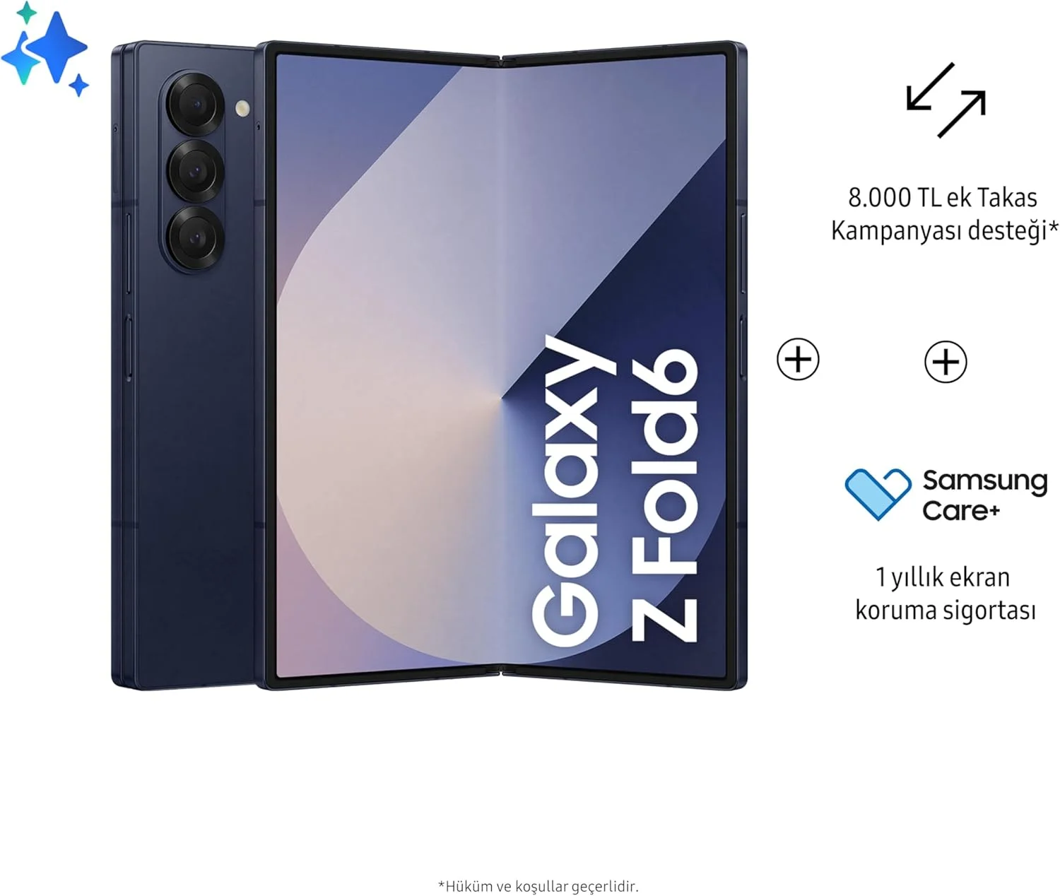 گوشی موبایل سامسونگ Galaxy Z Fold6، رم 12 گیگابایت، حافظه داخلی 256 گیگابایت، سرمه ای، صفحه نمایش بزرگ، 1 سال گارانتی فروشنده (نسخه بین المللی)