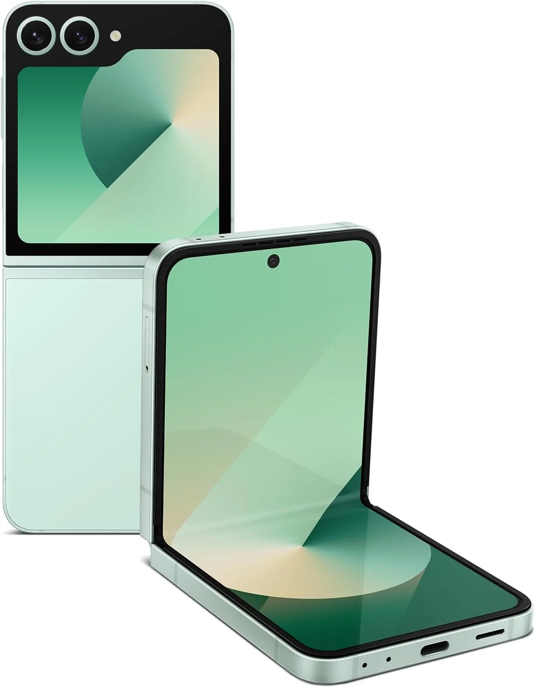 گوشی هوشمند اندرویدی تاشو سامسونگ Galaxy Z Flip6 با حافظه 256 گیگابایت، آنلاک شده، FlexCam، Photo Assist، حالت فیلمبرداری، Live Interpreter، طراحی تاشو جمع و جور، قابلیت حمل جیبی، 2024، گارانتی 1 ساله ایالات متحده، نعنایی