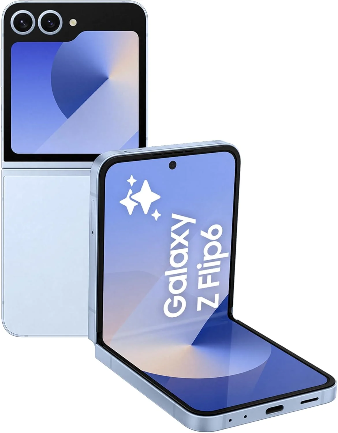 گوشی سامسونگ Galaxy Z Flip6 (بازسازی شده)، ۱۲ گیگابایت رم، ۵۱۲ گیگابایت حافظه داخلی، آبی، دوربین ۵۰ مگاپیکسلی، ۱ سال گارانتی فروشنده
