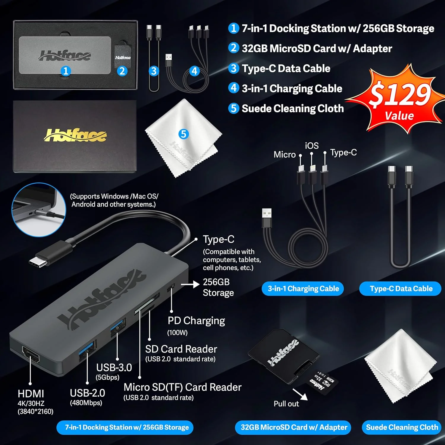 لپ تاپ گیمینگ ایسوس TUF A15، صفحه نمایش 15.6 اینچی 144 هرتز FHD، پردازنده AMD Ryzen 7 7435HS، رم 16 گیگابایتی DDR5، حافظه SSD 1 ترابایتی، کارت گرافیک NVIDIA GeForce RTX 3050، کیبورد با نور پس زمینه، Wi-Fi 6، ویندوز 11 پرو، مشکی، به همراه داک استیشن 256 گیگابایتی