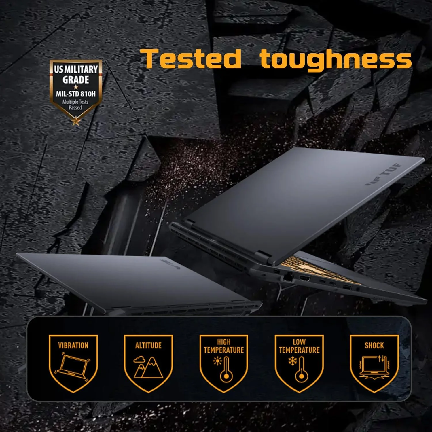 لپ تاپ گیمینگ ASUS TUF F16 RTX 5050 VR-Ready، صفحه نمایش 16 اینچی FHD+ (1920x1200) 165Hz، پردازنده Intel i7-14650HX، کارت گرافیک NVIDIA RTX 5050، رم 64 گیگابایت DDR5، حافظه SSD 1 ترابایت، کیبورد با نور پس زمینه RGB، وب کم FHD، MUX Switch با NVIDIA Advanced Optimus لپ تاپ گیمینگ ASUS TUF F16 RTX 5050 VR-Ready، صفحه نمایش 16 اینچی FHD+ (1920x1200) 165Hz، پردازنده Intel i7-14650HX، کارت گرافیک NVIDIA RTX 5050، رم 64 گیگابایت DDR5، حافظه SSD 1 ترابایت، کیبورد با نور پس زمینه RGB، وب کم FHD، MUX Switch با NVIDIA Advanced Optimus