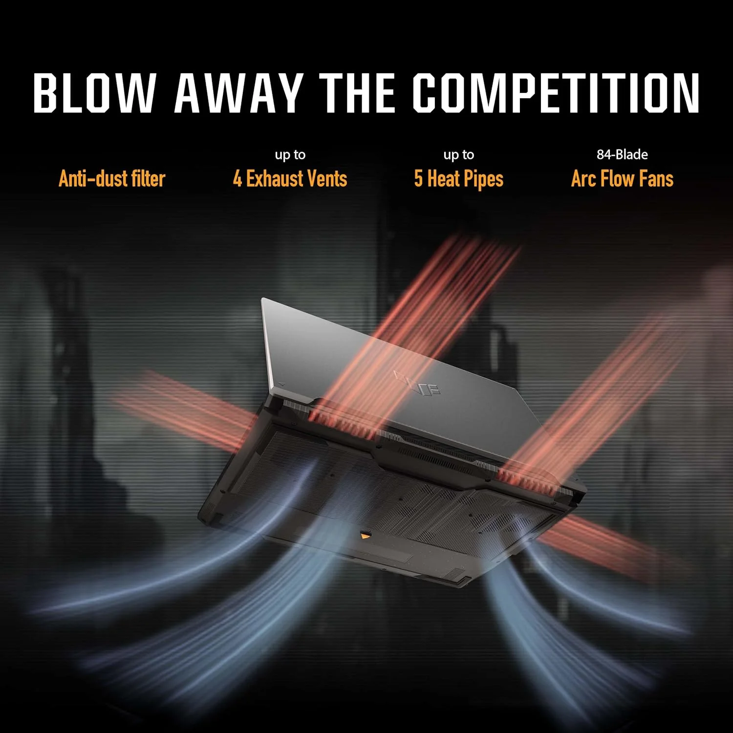 لپ تاپ گیمینگ ایسوس TUF Gaming A16 (2024)، صفحه نمایش 16 اینچی QHD+ 165Hz با نسبت تصویر 16:10، پردازنده AMD Ryzen™ 9 7940HX، کارت گرافیک NVIDIA® GeForce RTX™ 4070، رم 16 گیگابایتی DDR5، حافظه SSD 1 ترابایتی PCIe Gen4، Wi-Fi 6، ویندوز 11، FA607PI-AS94 (بازسازی شده)