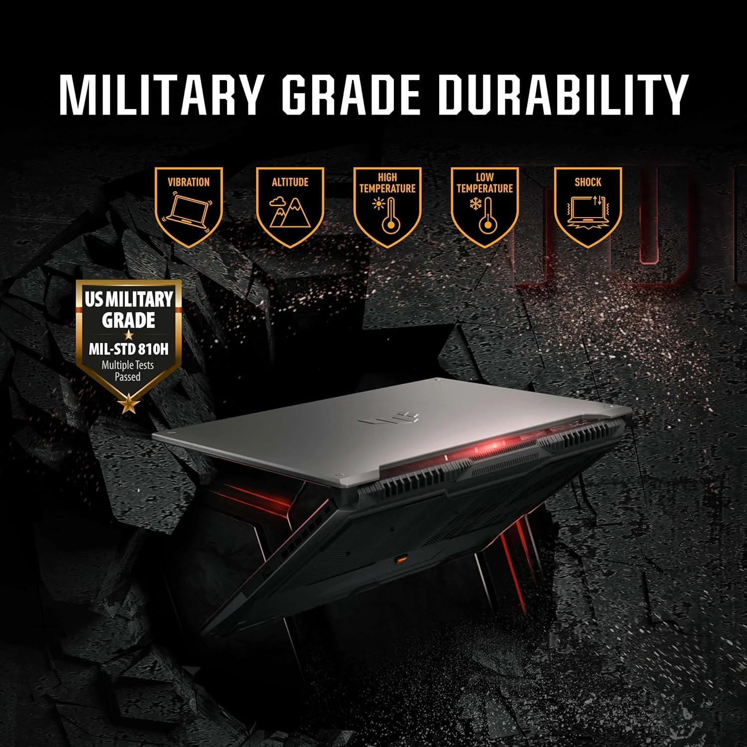لپ تاپ گیمینگ ایسوس TUF Gaming A16 (2024)، صفحه نمایش 16 اینچی QHD+ 165Hz با نسبت تصویر 16:10، پردازنده AMD Ryzen™ 9 7940HX، کارت گرافیک NVIDIA® GeForce RTX™ 4070، رم 16 گیگابایتی DDR5، حافظه SSD 1 ترابایتی PCIe Gen4، Wi-Fi 6، ویندوز 11، FA607PI-AS94 (بازسازی شده)