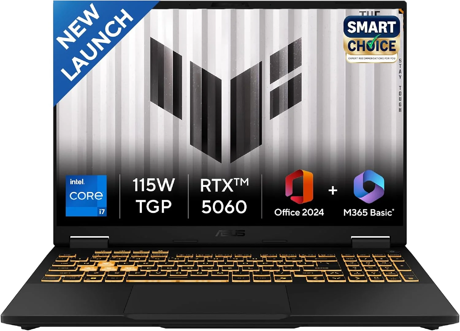 لپ تاپ گیمینگ ASUS TUF F16 نسل 14 اینتل Core i7 14650HX با کارت گرافیک Nvidia RTX 5060-8GB، صفحه نمایش WUXGA 165Hz، رم 32GB GDDR5-1TB SSD، ویندوز 11 آفیس هوم 2024/Jaeger Gray FX608JMR