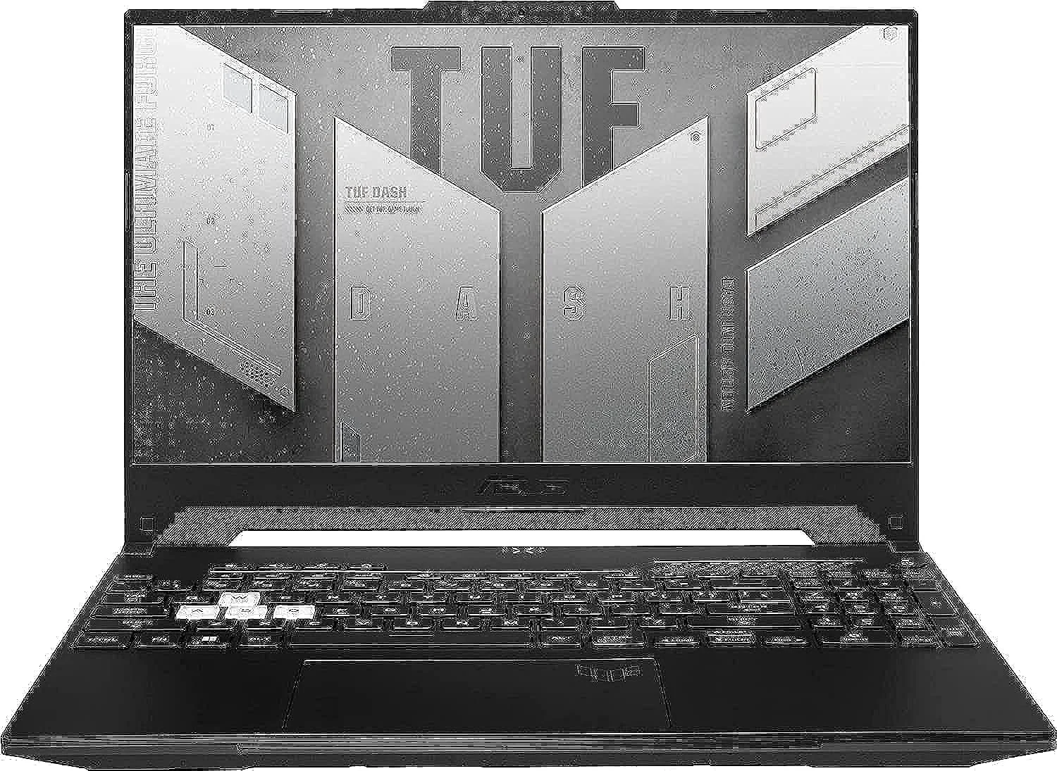 لپ تاپ گیمینگ 15.6 اینچی 144 هرتز ASUS Tuf Dash FX517Z، پردازنده نسل دوازدهم Intel Core i7-12650H، رم 16 گیگابایتی DDR5، حافظه SSD PCIe 512 گیگابایتی، کارت گرافیک NVIDIA RTX 3070 8GB، ویندوز 11 هوم