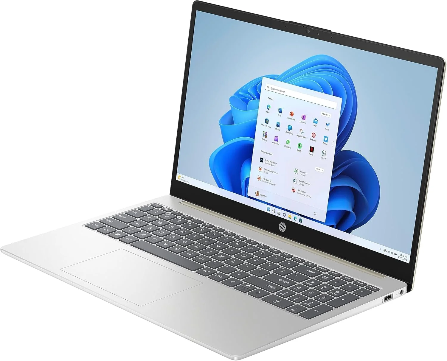 لپ تاپ HP مدل 15-fc0010ne، صفحه نمایش 15.6 اینچ FHD، پردازنده نسل هفتم AMD Ryzen? 5، رم 8 گیگابایت، حافظه SSD 512 گیگابایت، گرافیک AMD Radeon?، ویندوز 11 هوم، صفحه کلید En-Ar، طلایی گرم - [7Q791EA]