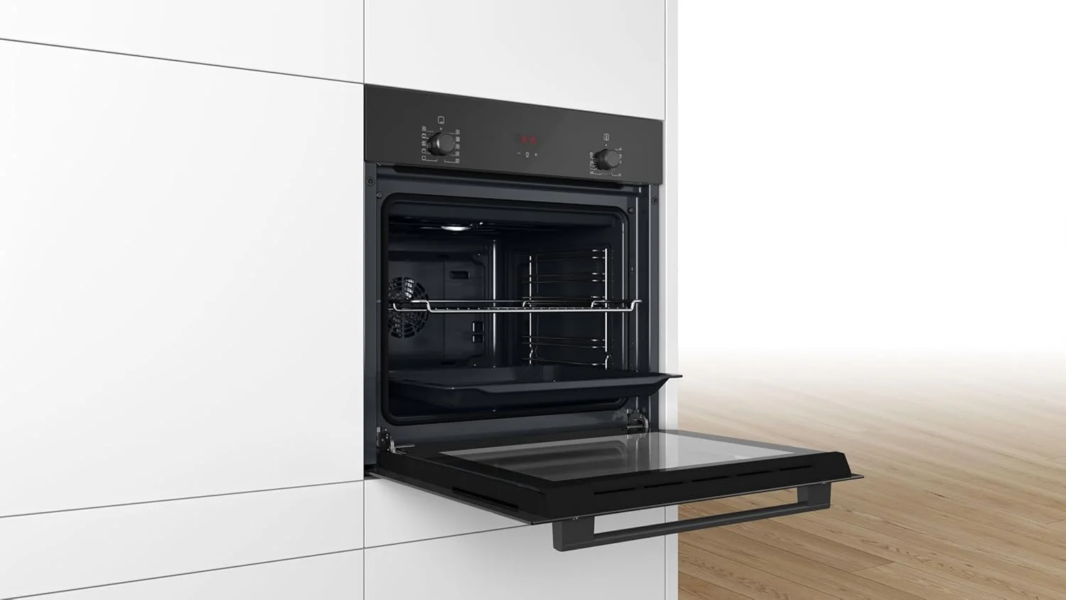 فر توکار برقی بوش سری 2، 66 لیتر، 60x60 سانتی متر، مشکی، HBF512BB1M فر توکار برقی بوش سری 2، 66 لیتر، 60x60 سانتی متر، مشکی، HBF512BB1M