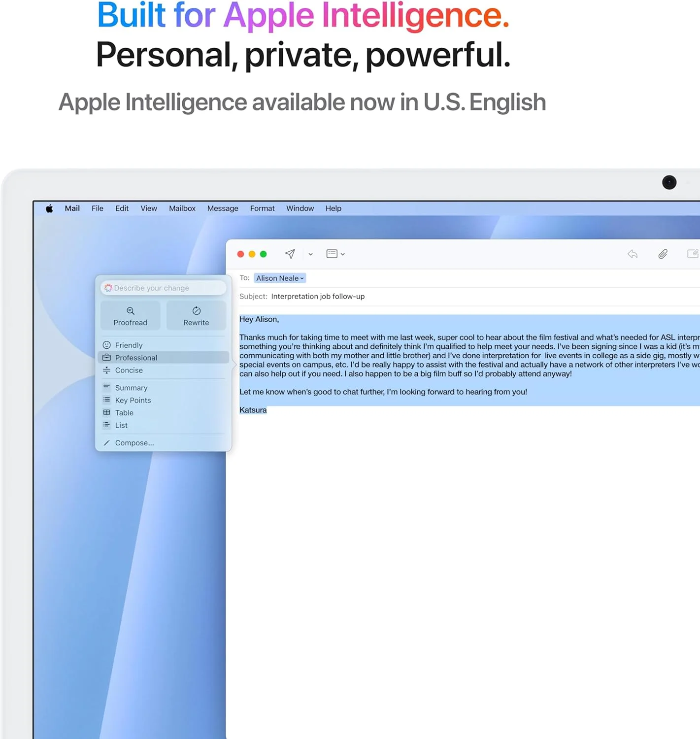 آی‌مک ۲۰۲۴ اپل (۲۴ اینچی، تراشه Apple M4 با پردازنده مرکزی ۱۰ هسته‌ای و پردازنده گرافیکی ۱۰ هسته‌ای، ۱۶ گیگابایت حافظه یکپارچه، ۵۱۲ گیگابایت) - آبی؛ عربی/انگلیسی