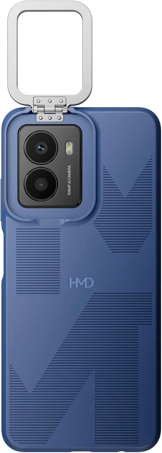 گوشی هوشمند HMD Fusion 5G Android 14، رم 24 گیگابایتی (12 گیگابایت + 12 گیگابایت)، حافظه 256 گیگابایتی، طراحی فوق العاده باریک و شفاف، صفحه نمایش با وضوح بالا برای بازی و رسانه، دوربین پشتی 108 مگاپیکسلی + دوربین سلفی 50 مگاپیکسلی، مشکی نیلی