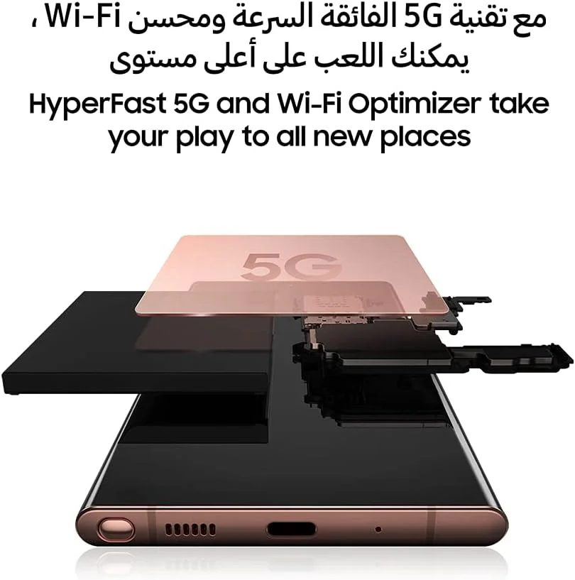 گوشی موبایل سامسونگ گلکسی نوت 20 دو سیم کارت 256 گیگابایت رم 8 گیگابایت 5G (نسخه امارات) - Mystic Bronze - 1 سال گارانتی برند محلی
