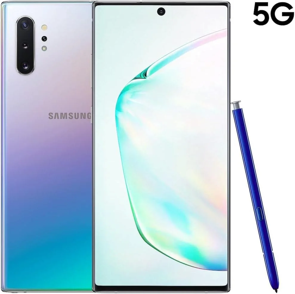 گوشی موبایل سامسونگ گلکسی نوت 10 پلاس 5G؛ گوشی هوشمند بدون سیم کارت - Aura Glow، (نسخه انگلستان)