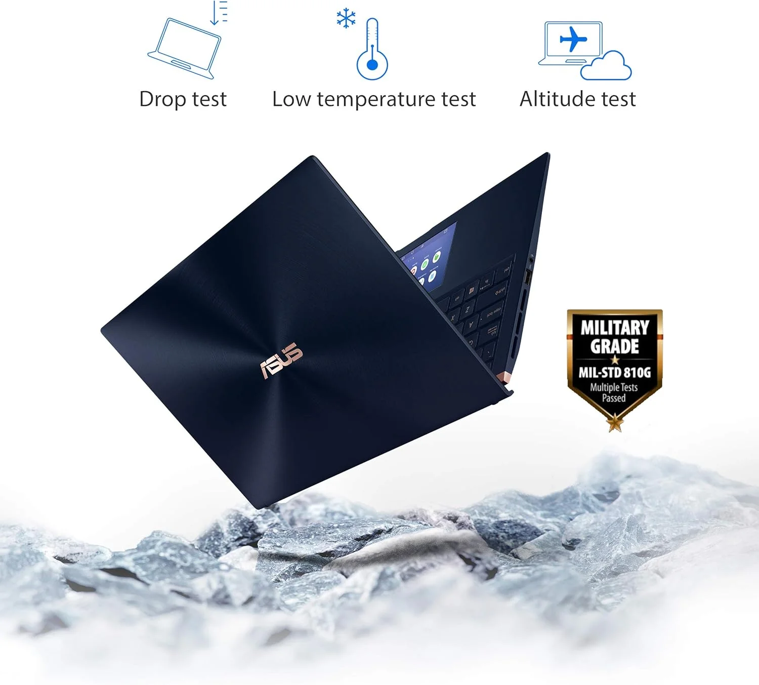 لپ تاپ فوق باریک ASUS ZenBook 15 با صفحه نمایش 15.6 اینچی FHD NanoEdge Bezel، پردازنده Intel Core i7-8565U، رم 16 گیگابایتی، SSD PCIe 1 ترابایتی، کارت گرافیک GeForce GTX 1650، ScreenPad 2.0 نوآورانه، Windows 10 Pro، UX534FT-DB77، آبی سلطنتی
