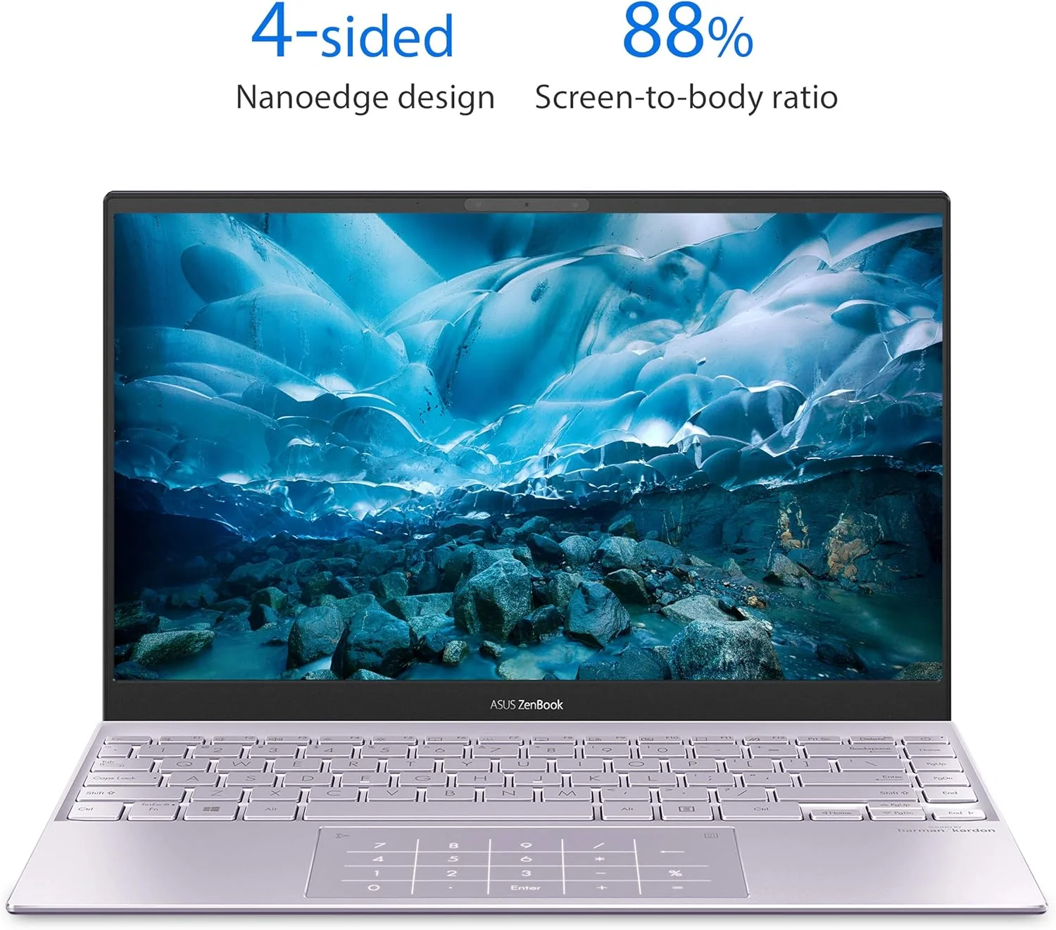 لپ تاپ فوق باریک ASUS ZenBook 13 با صفحه نمایش 13.3 اینچی Full HD NanoEdge Bezel، پردازنده Intel Core i5-1035G1، رم 8 گیگابایتی، SSD PCIe 256 گیگابایتی، NumberPad، ویندوز 10 هوم، Lilac Mist، UX325JA-AB51 لپ تاپ فوق باریک ASUS ZenBook 13 با صفحه نمایش 13.3 اینچی Full HD NanoEdge Bezel، پردازنده Intel Core i5-1035G1، رم 8 گیگابایتی، SSD PCIe 256 گیگابایتی، NumberPad، ویندوز 10 هوم، Lilac Mist، UX325JA-AB51