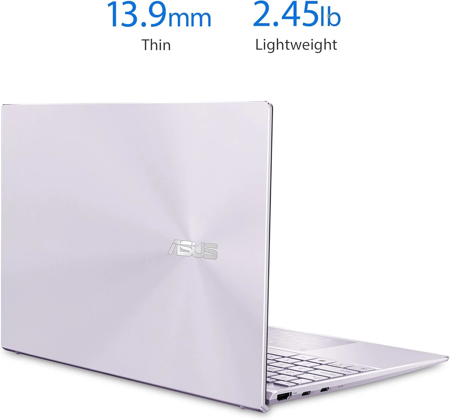 لپ تاپ فوق باریک ASUS ZenBook 13 با صفحه نمایش 13.3 اینچی Full HD NanoEdge Bezel، پردازنده Intel Core i5-1035G1، رم 8 گیگابایتی، SSD PCIe 256 گیگابایتی، NumberPad، ویندوز 10 هوم، Lilac Mist، UX325JA-AB51 لپ تاپ فوق باریک ASUS ZenBook 13 با صفحه نمایش 13.3 اینچی Full HD NanoEdge Bezel، پردازنده Intel Core i5-1035G1، رم 8 گیگابایتی، SSD PCIe 256 گیگابایتی، NumberPad، ویندوز 10 هوم، Lilac Mist، UX325JA-AB51