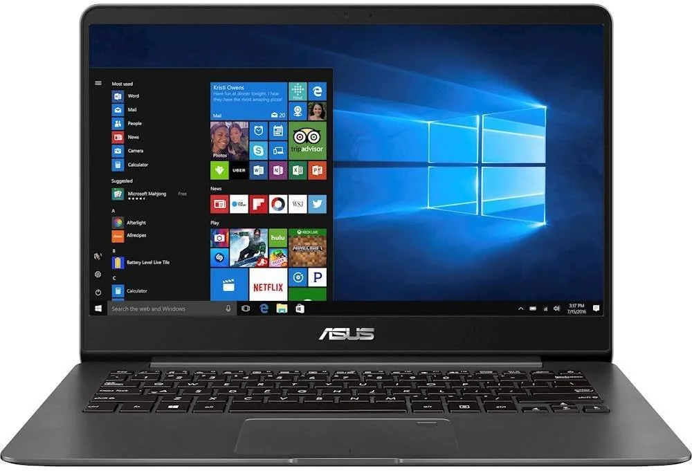 لپ تاپ فوق سبک ASUS ZenBook 14 - صفحه نمایش 14 اینچی Full HD WideView، پردازنده نسل هشتم Core i7-8550U، رم 16 گیگابایتی DDR3، حافظه SSD 512 گیگابایتی، کیبورد با نور پس زمینه، حسگر اثر انگشت، خاکستری، ویندوز 10 هوم - UX430UA-DH74