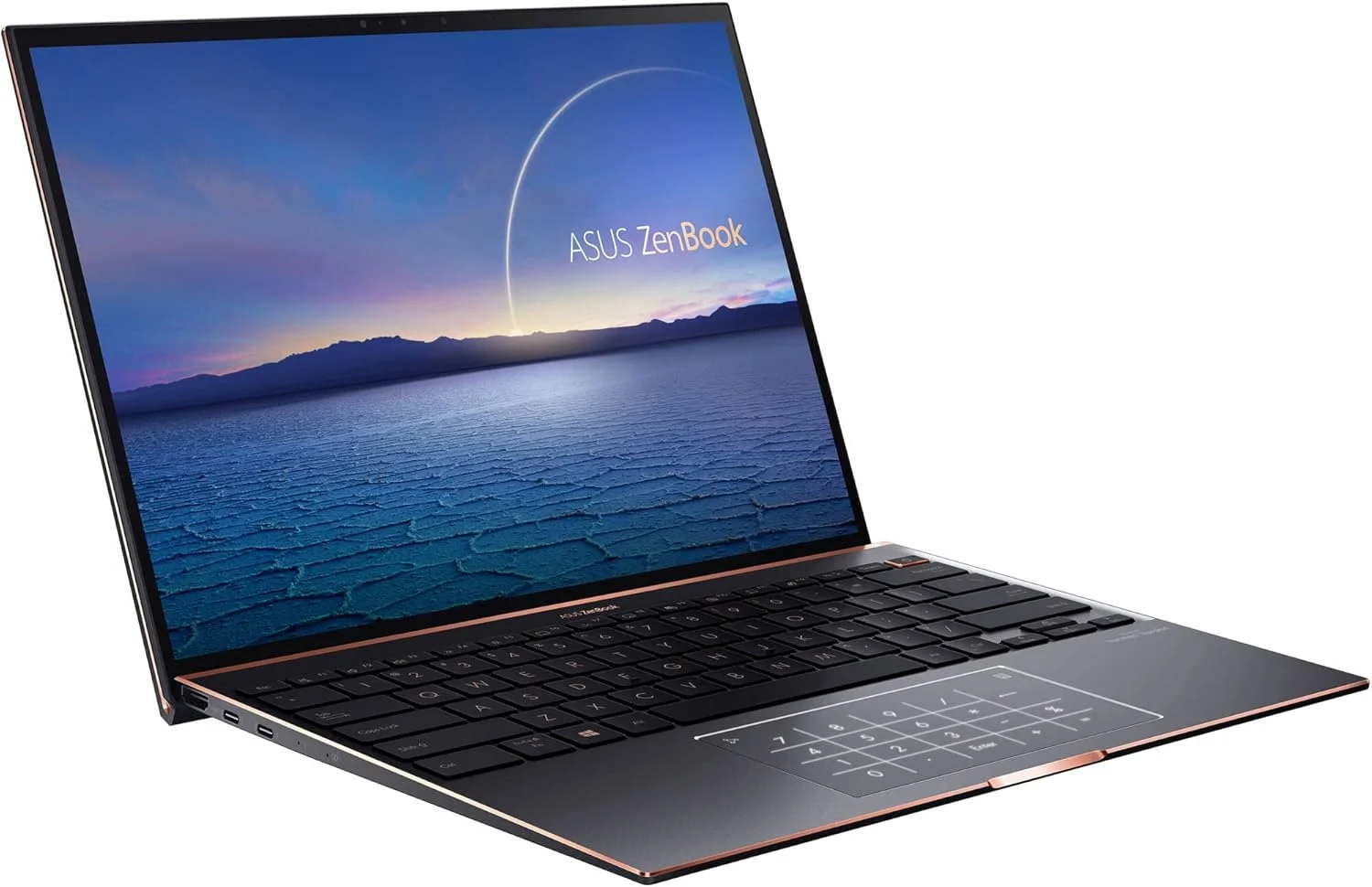لپ تاپ فوق باریک ایسوس ZenBook S، صفحه نمایش لمسی 13.9 اینچی 3300x2200 3:2 500nits، پلتفرم Intel Evo - پردازنده Core i7-1165G7، رم 16 گیگابایتی، SSD 1 ترابایتی، Thunderbolt 4، TPM، ویندوز 10 پرو، مشکی یشمی، UX393EA-XB77T