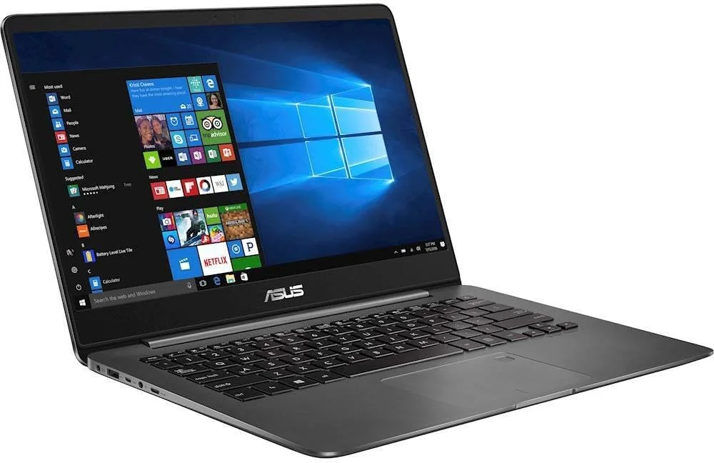 لپ تاپ فوق سبک ASUS ZenBook 14 - صفحه نمایش 14 اینچی Full HD WideView، پردازنده نسل هشتم Core i7-8550U، رم 16 گیگابایتی DDR3، حافظه SSD 512 گیگابایتی، کیبورد با نور پس زمینه، حسگر اثر انگشت، خاکستری، ویندوز 10 هوم - UX430UA-DH74