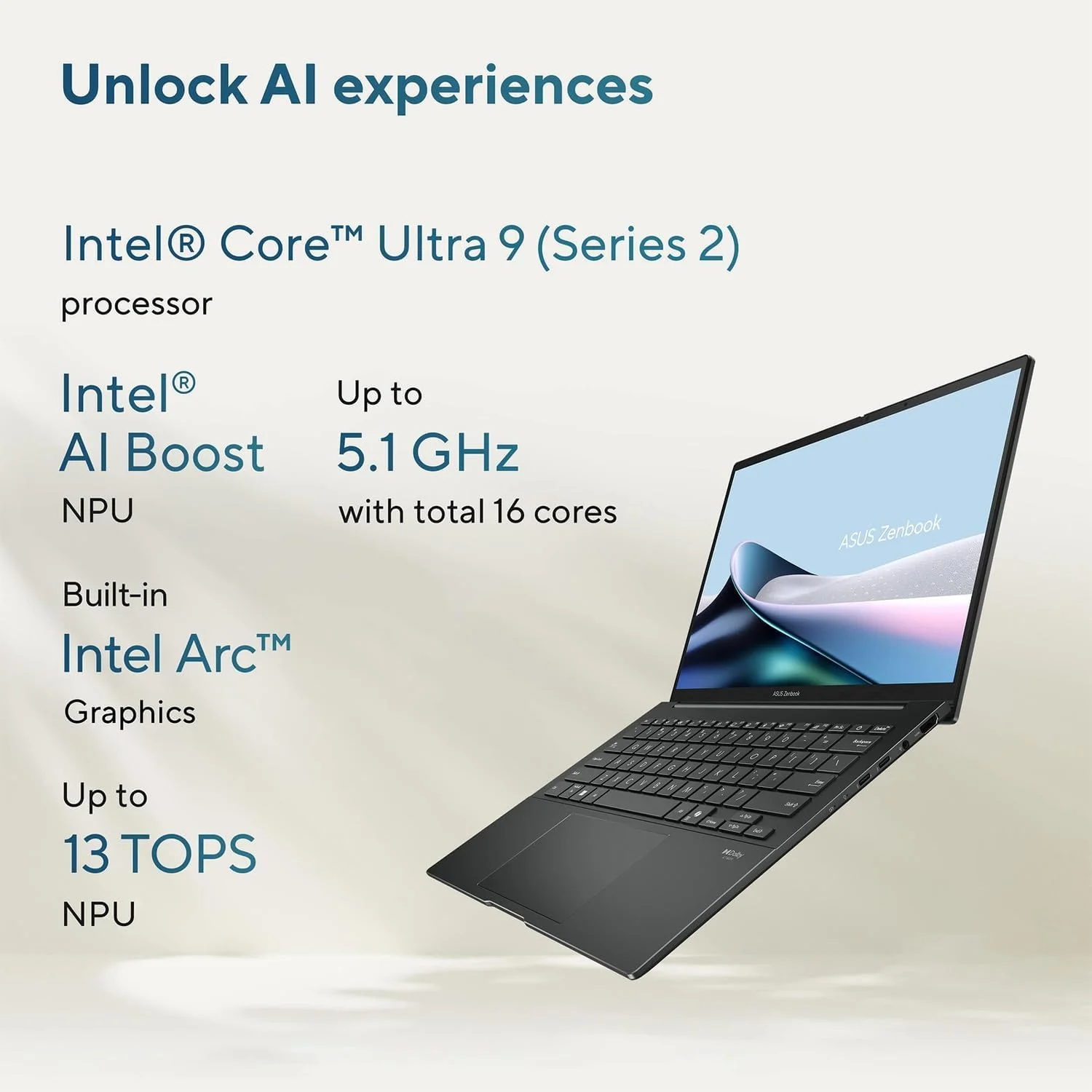 لپ تاپ ASUS Zenbook 14 OLED 2025، صفحه نمایش لمسی 14 اینچی WUXGA، پردازنده 16 هسته ای Ultra 9 285H، رم 32 گیگابایتی LPDDR5X، حافظه SSD 1 ترابایتی Gen 4، هوش مصنوعی Copilot، وای فای 7، تاندربولت 4، به همراه لوازم جانبی Mytrix، ویندوز 11 هوم - خاکستری Jasper