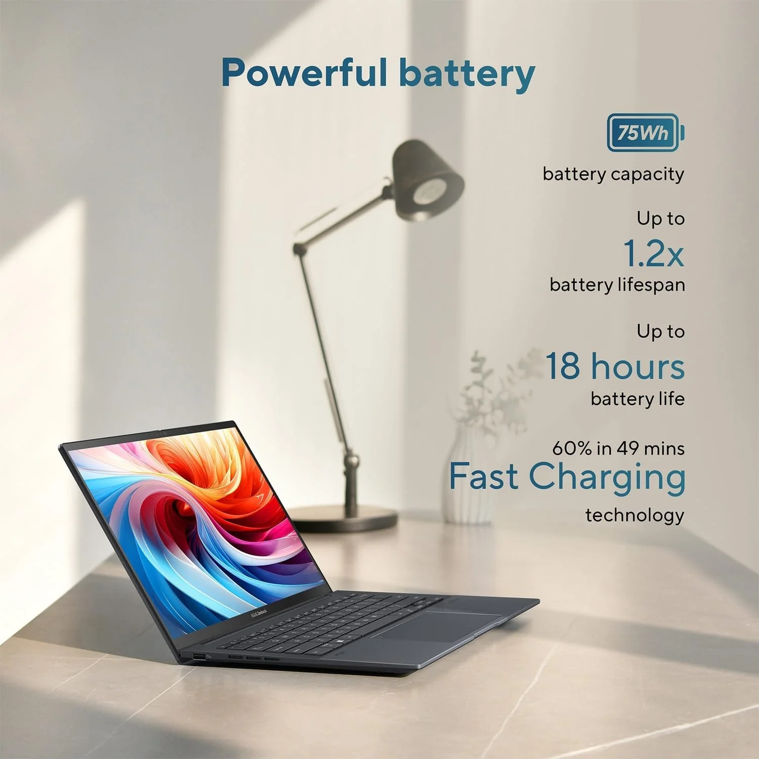 لپ تاپ ASUS Zenbook 14 OLED 2025، صفحه نمایش لمسی 14 اینچی WUXGA، پردازنده 16 هسته ای Ultra 9 285H، رم 32 گیگابایتی LPDDR5X، حافظه SSD 1 ترابایتی Gen 4، هوش مصنوعی Copilot، وای فای 7، تاندربولت 4، به همراه لوازم جانبی Mytrix، ویندوز 11 هوم - خاکستری Jasper