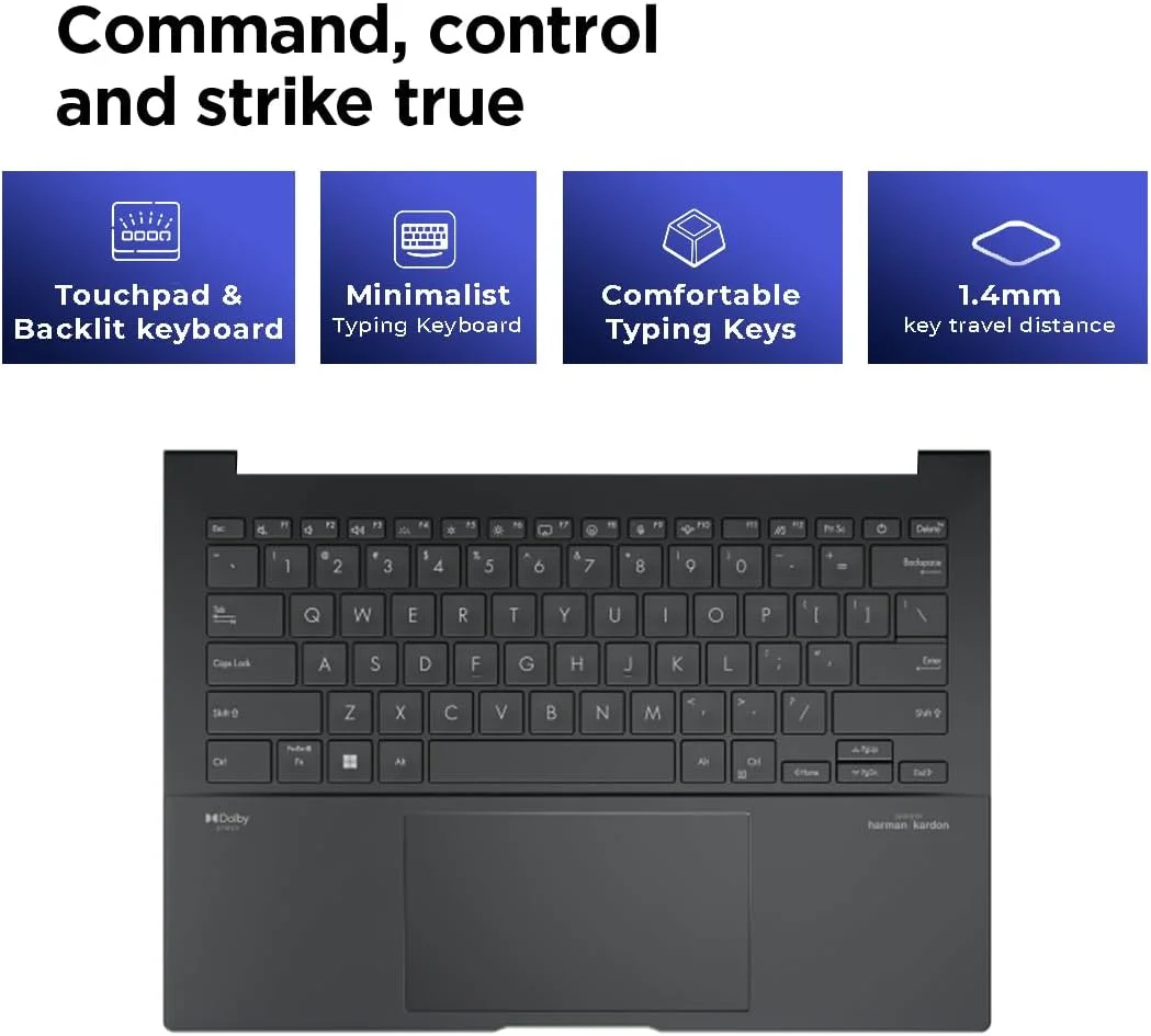 لپ تاپ اولترابوک ASUS Zenbook Q415MA 14 OLED، پردازنده Intel Core Ultra 5-125H Intel AI Boost NPU، رم 8 گیگابایت، SSD 512 گیگابایت، صفحه نمایش لمسی 14 اینچی WUXGA OLED، گرافیک Intel، صفحه کلید با نور پس زمینه، ویندوز 11، خاکستری Jasper لپ تاپ اولترابوک ASUS Zenbook Q415MA 14 OLED، پردازنده Intel Core Ultra 5-125H Intel AI Boost NPU، رم 8 گیگابایت، SSD 512 گیگابایت، صفحه نمایش لمسی 14 اینچی WUXGA OLED، گرافیک Intel، صفحه کلید با نور پس زمینه، ویندوز 11، خاکستری Jasper