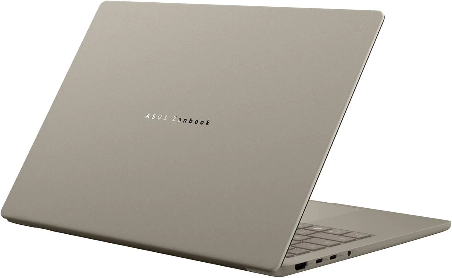 لپ تاپ ASUS Zenbook A14، صفحه نمایش 14 اینچی WUXGA OLED 60 هرتز، Snapdragon X Plus X1P 42 100، رم 16 گیگابایتی LPDDR5X، SSD 512 گیگابایتی PCIe 4.0، پردازنده گرافیکی Qualcomm Adreno، ویندوز 11 هوم، بژ Zabriskie