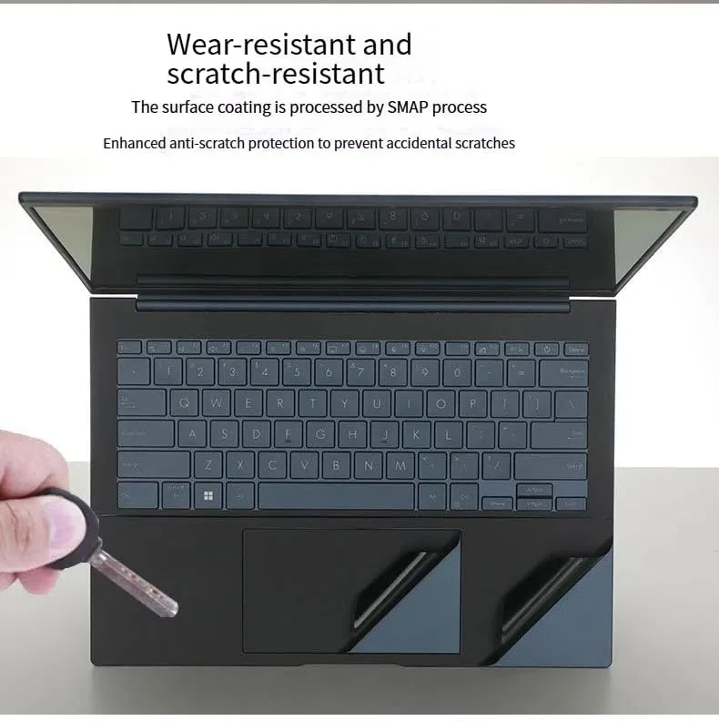 برچسب محافظ لپ تاپ Gruattreay سازگار با ASUS ZenBook 14 OLED 2025 UX3405C 14 اینچی، برچسب ضد خش، فیلم سه طرفه نوت بوک، فیلم لپ تاپ (پوشش مات شفاف) برچسب محافظ لپ تاپ Gruattreay سازگار با ASUS ZenBook 14 OLED 2025 UX3405C 14 اینچی، برچسب ضد خش، فیلم سه طرفه نوت بوک، فیلم لپ تاپ (پوشش مات شفاف)