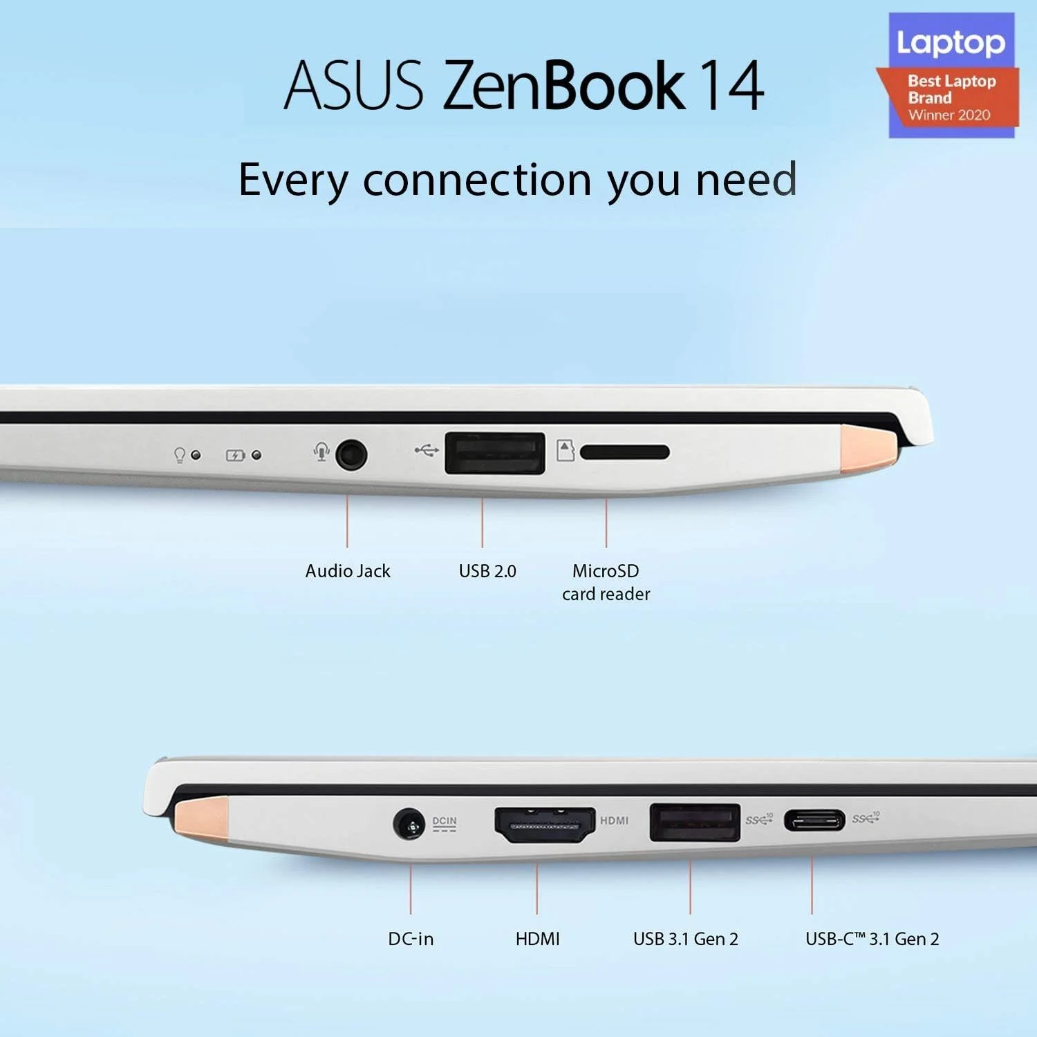 ایسوس Zenbook 14 UX434FLC-A6480T (نقره ای یخی) - پردازنده 4 هسته ای Intel Core i7-10510U با فرکانس 1.8 گیگاهرتز، 16 گیگابایت رم، 1 ترابایت SSD، NVIDIA® GeForce MX250، صفحه نمایش 14 اینچی FHD 60 هرتز، ویندوز 10 هوم، کیبورد با نور پس زمینه انگلیسی-عربی ایسوس Zenbook 14 UX434FLC-A6480T (نقره ای یخی) - پردازنده 4 هسته ای Intel Core i7-10510U با فرکانس 1.8 گیگاهرتز، 16 گیگابایت رم، 1 ترابایت SSD، NVIDIA® GeForce MX250، صفحه نمایش 14 اینچی FHD 60 هرتز، ویندوز 10 هوم، کیبورد با نور پس زمینه انگلیسی-عربی