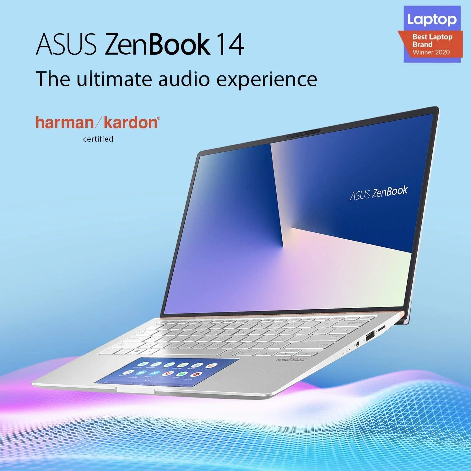 ایسوس Zenbook 14 UX434FLC-A6480T (نقره ای یخی) - پردازنده 4 هسته ای Intel Core i7-10510U با فرکانس 1.8 گیگاهرتز، 16 گیگابایت رم، 1 ترابایت SSD، NVIDIA® GeForce MX250، صفحه نمایش 14 اینچی FHD 60 هرتز، ویندوز 10 هوم، کیبورد با نور پس زمینه انگلیسی-عربی ایسوس Zenbook 14 UX434FLC-A6480T (نقره ای یخی) - پردازنده 4 هسته ای Intel Core i7-10510U با فرکانس 1.8 گیگاهرتز، 16 گیگابایت رم، 1 ترابایت SSD، NVIDIA® GeForce MX250، صفحه نمایش 14 اینچی FHD 60 هرتز، ویندوز 10 هوم، کیبورد با نور پس زمینه انگلیسی-عربی