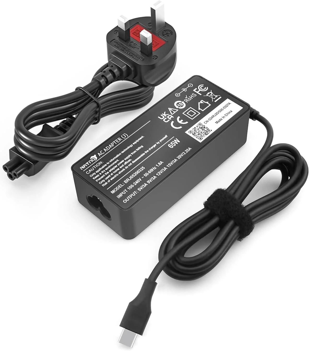 شارژر لپ تاپ 65 واتی USB TYPE C ناتنو برای لنوو ThinkPad T14 E14 T16 T480 T580 X1 Carbon Chromebook Yoga ADLX65YDC2A، مناسب برای HP Dell Acer Asus Huawei Samsung نوع سی شارژر لپ تاپ USB C