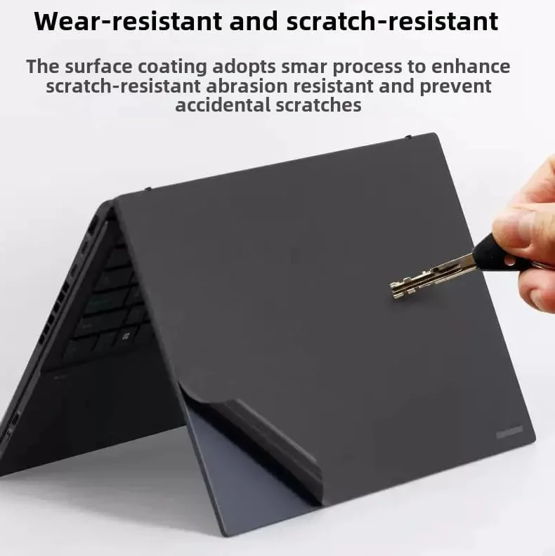 برچسب محافظ لپ تاپ Gruattreay سازگار با ASUS ZenBook DUO 14 UX8406 14 اینچی مدل 2025، برچسب ضد خش، فیلم سه طرفه نوت بوک (مشکی مات)