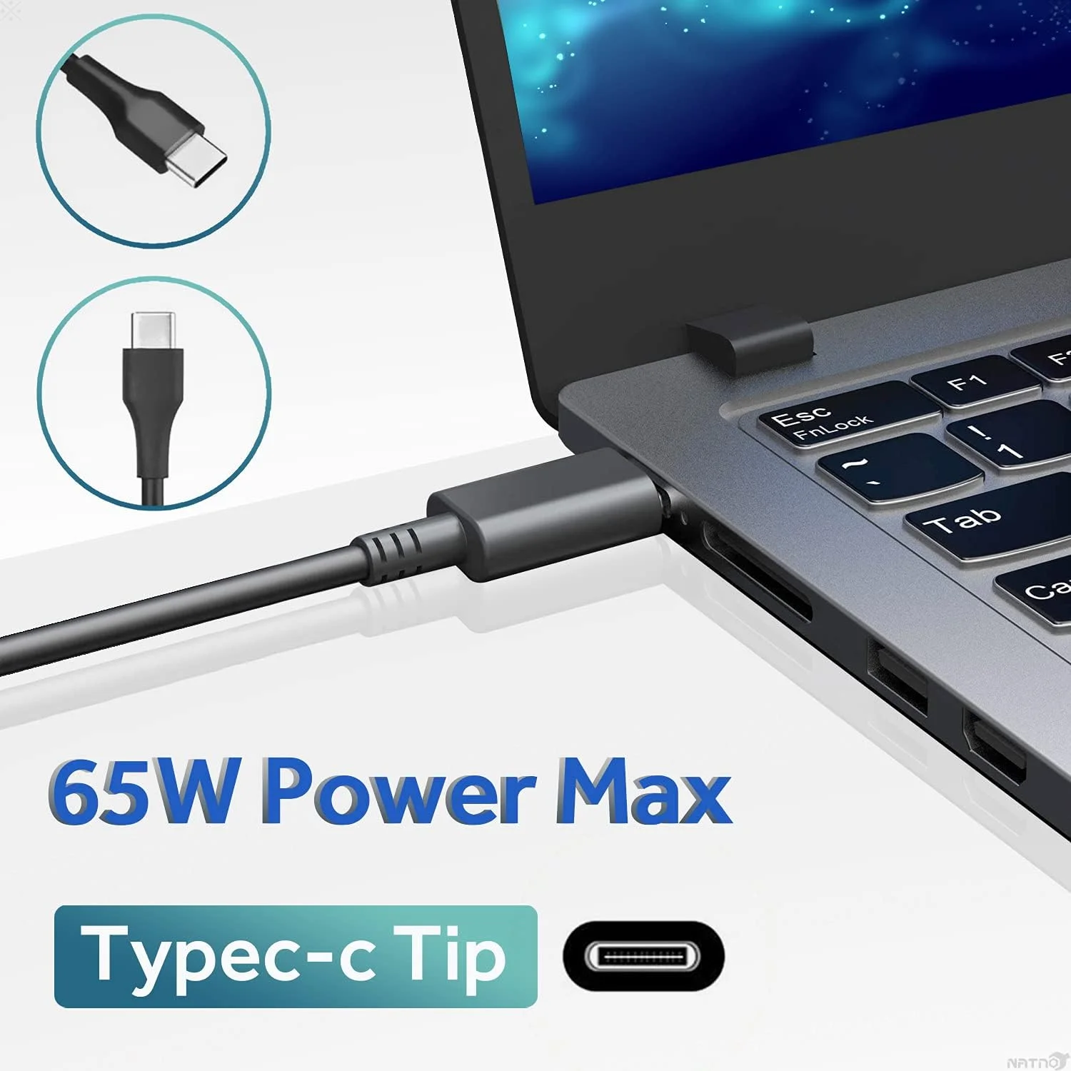 شارژر لپ تاپ 65 واتی USB TYPE C ناتنو برای لنوو ThinkPad T14 E14 T16 T480 T580 X1 Carbon Chromebook Yoga ADLX65YDC2A، مناسب برای HP Dell Acer Asus Huawei Samsung نوع سی شارژر لپ تاپ USB C شارژر لپ تاپ 65 واتی USB TYPE C ناتنو برای لنوو ThinkPad T14 E14 T16 T480 T580 X1 Carbon Chromebook Yoga ADLX65YDC2A، مناسب برای HP Dell Acer Asus Huawei Samsung نوع سی شارژر لپ تاپ USB C