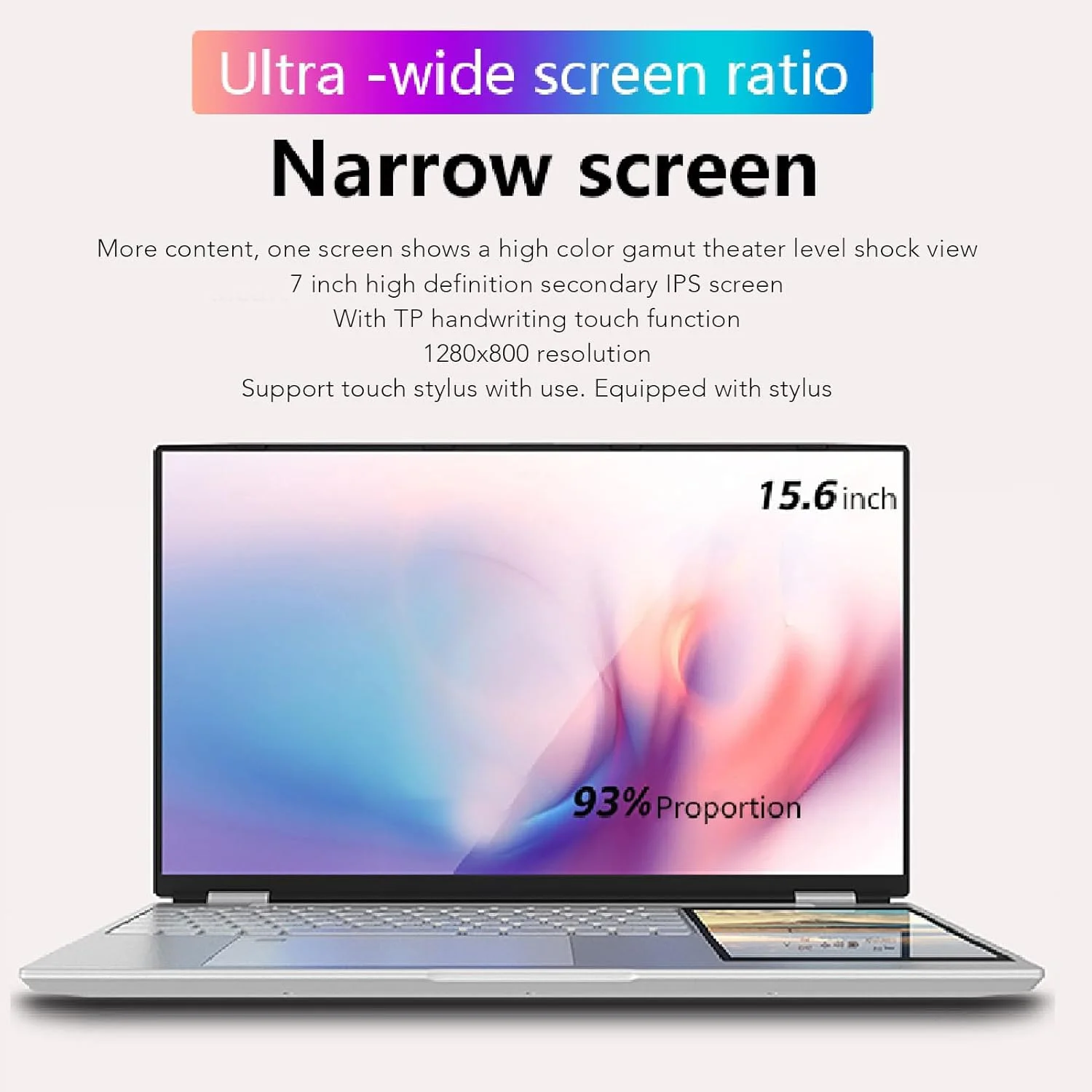 لپ تاپ دو صفحه نمایش 15.6 اینچی Luqeeg، 1920x1080 HD 16GB با قابلیت باز کردن قفل اثر انگشت، پردازنده N5105، پشتیبانی از سیستم عامل 10 و 11 به همراه قلم لپ تاپ دو صفحه نمایش 15.6 اینچی Luqeeg، 1920x1080 HD 16GB با قابلیت باز کردن قفل اثر انگشت، پردازنده N5105، پشتیبانی از سیستم عامل 10 و 11 به همراه قلم