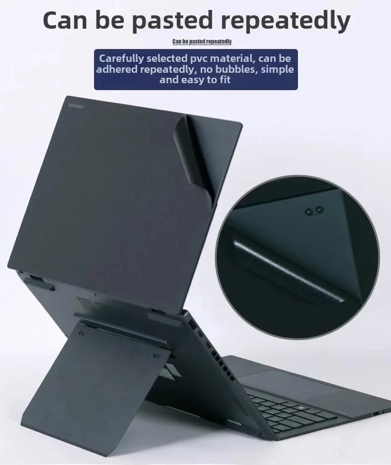 برچسب محافظ لپ تاپ Gruattreay سازگار با ASUS ZenBook DUO 14 UX8406 14 اینچی مدل 2025، برچسب ضد خش، فیلم سه طرفه نوت بوک (مشکی مات)