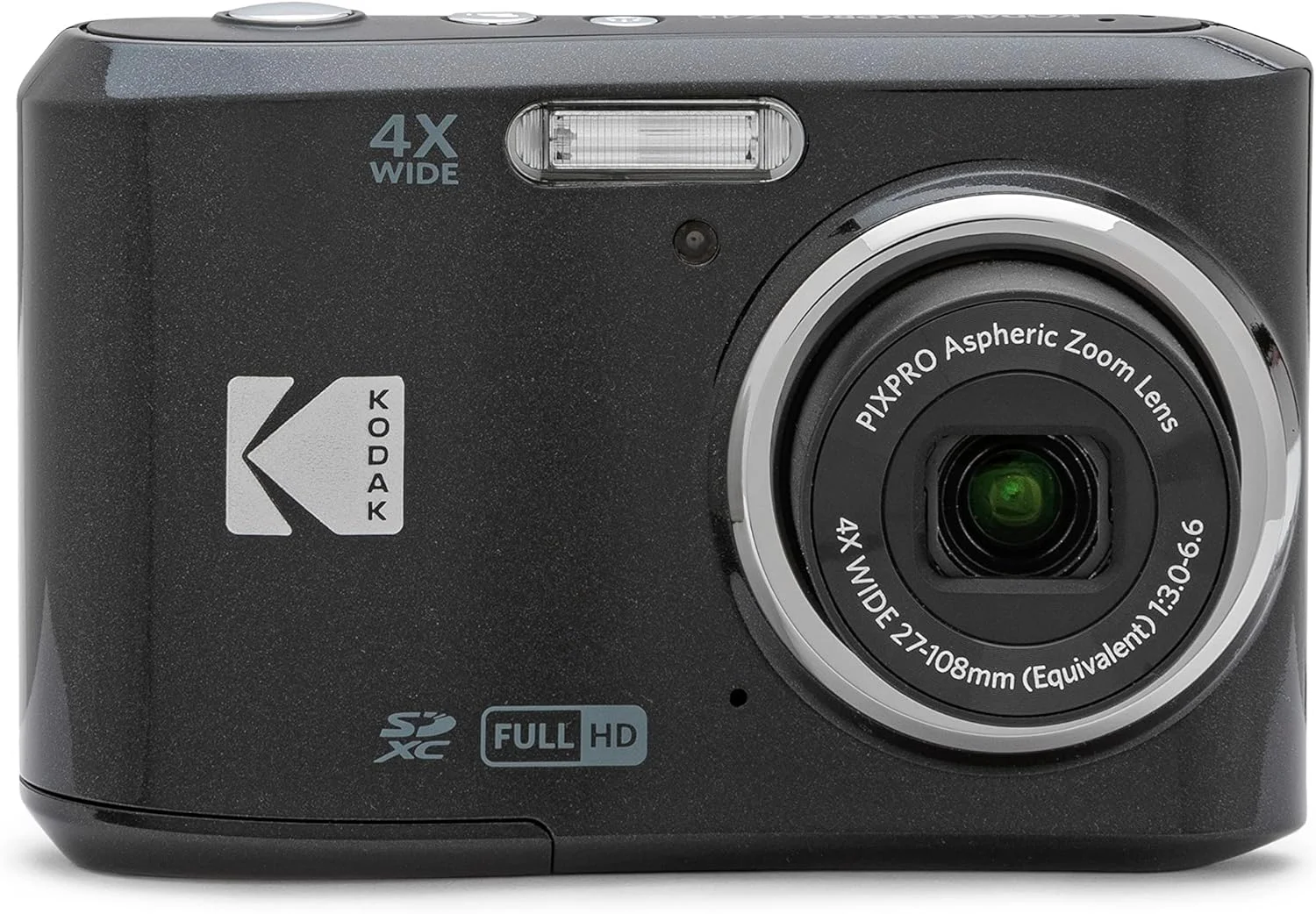دوربین دیجیتال 16 مگاپیکسلی KODAK PIXPRO Friendly Zoom FZ45-BK با زوم اپتیکال 4X، زاویه دید عریض 27 میلی‌متری و صفحه نمایش LCD 2.7 اینچی (مشکی)
