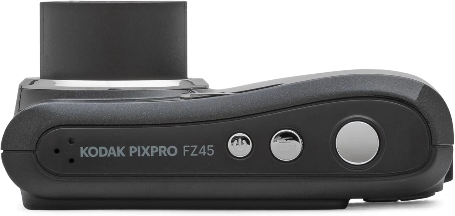 دوربین دیجیتال 16 مگاپیکسلی KODAK PIXPRO Friendly Zoom FZ45-BK با زوم اپتیکال 4X، زاویه دید عریض 27 میلی‌متری و صفحه نمایش LCD 2.7 اینچی (مشکی)
