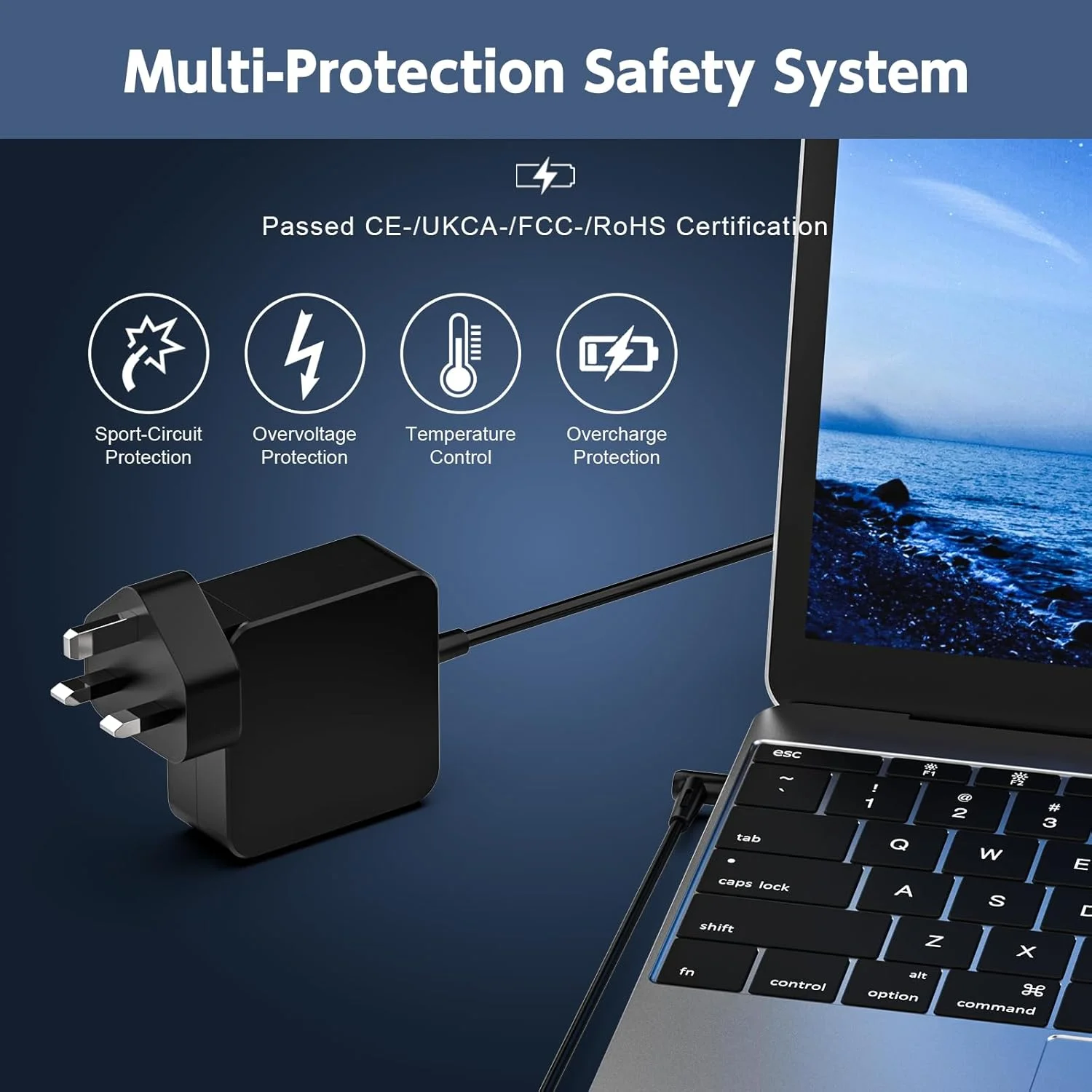 شارژر لپ تاپ 45 واتی سازگار با ASUS Vivobook 14 15 S14 S15 E203M E406M E410M X540S X540L X540UA X540SA X553M X553S X556U، Zenbook 13 14 15 UX303U UX305 UX305C UX330U UX430U [غیر اورجینال]