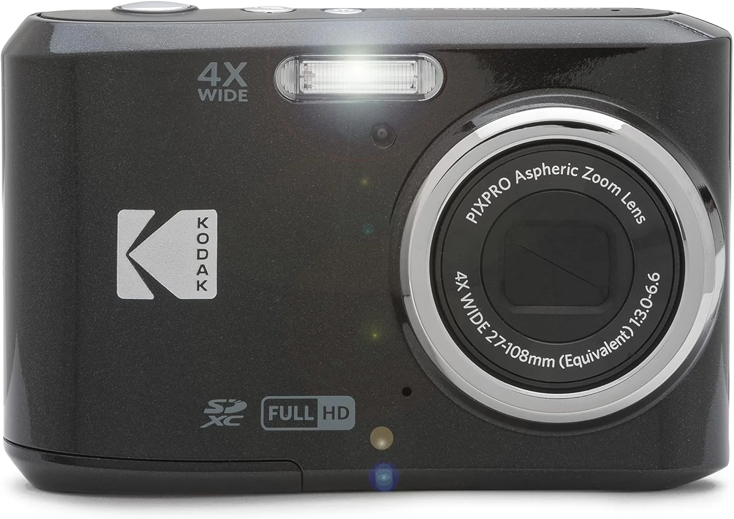 دوربین دیجیتال 16 مگاپیکسلی KODAK PIXPRO Friendly Zoom FZ45-BK با زوم اپتیکال 4X، زاویه دید عریض 27 میلی‌متری و صفحه نمایش LCD 2.7 اینچی (مشکی)