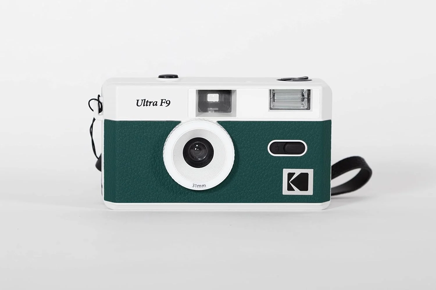 دوربین فیلم‌برداری ۳۱ میلی‌متری Kodak Ultra F9 - سبک رترو، بدون نیاز به فوکوس، قابل استفاده مجدد، دارای فلاش داخلی، استفاده آسان (سبز تیره شب)