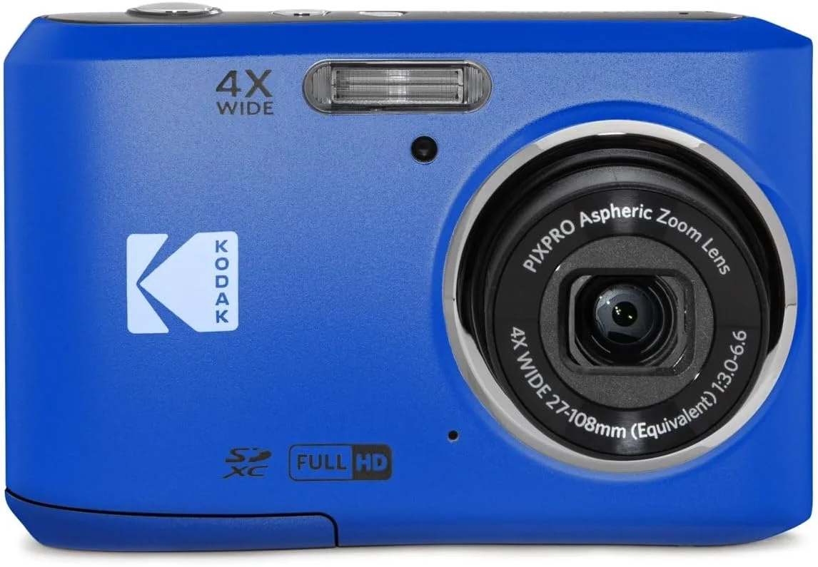 دوربین دیجیتال 16 مگاپیکسلی KODAK PIXPRO Friendly Zoom FZ45-BL با زوم اپتیکال 4X، زاویه دید عریض 27 میلی‌متری و صفحه نمایش LCD 2.7 اینچی (آبی)