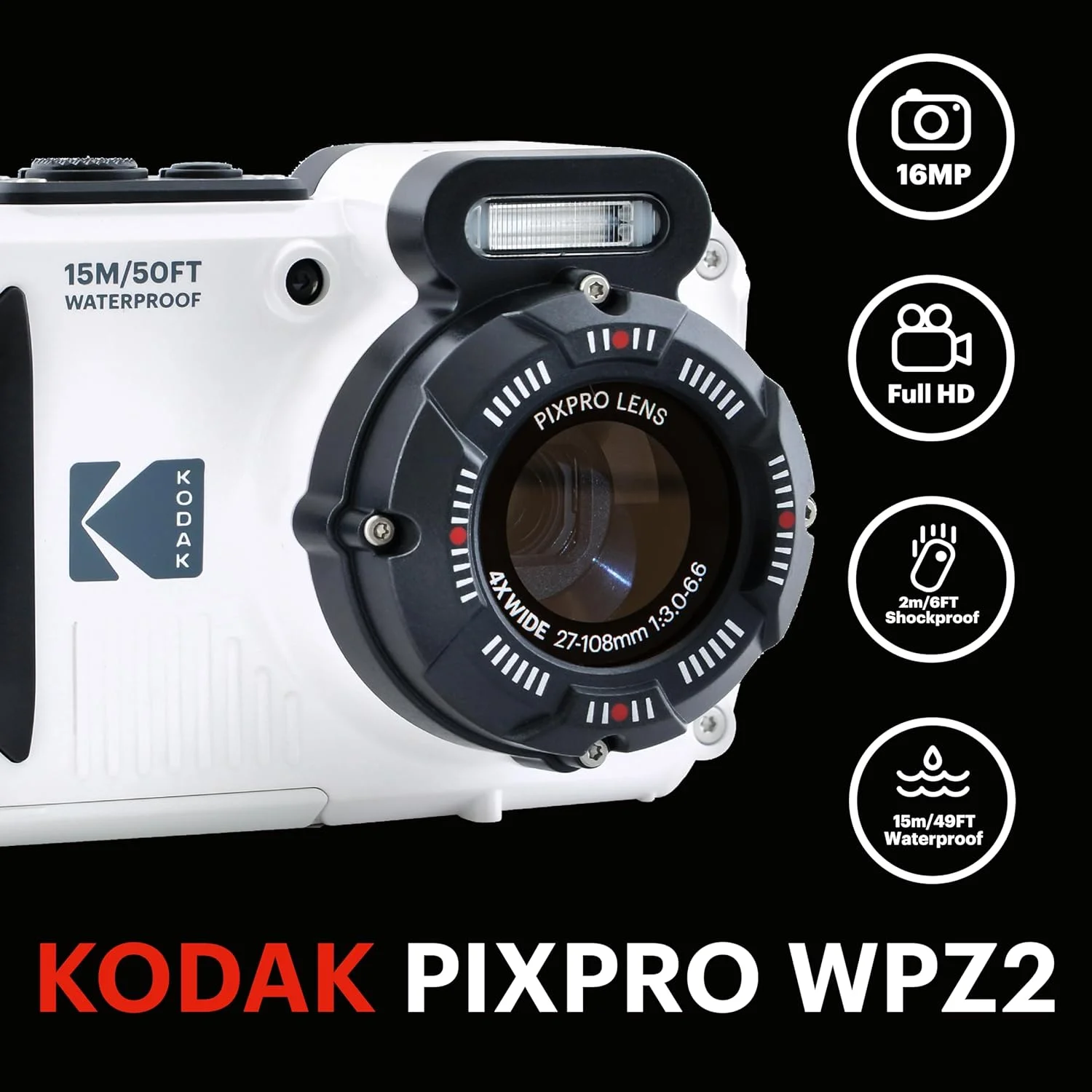دوربین دیجیتال KODAK Pixpro WPZ2 سفید