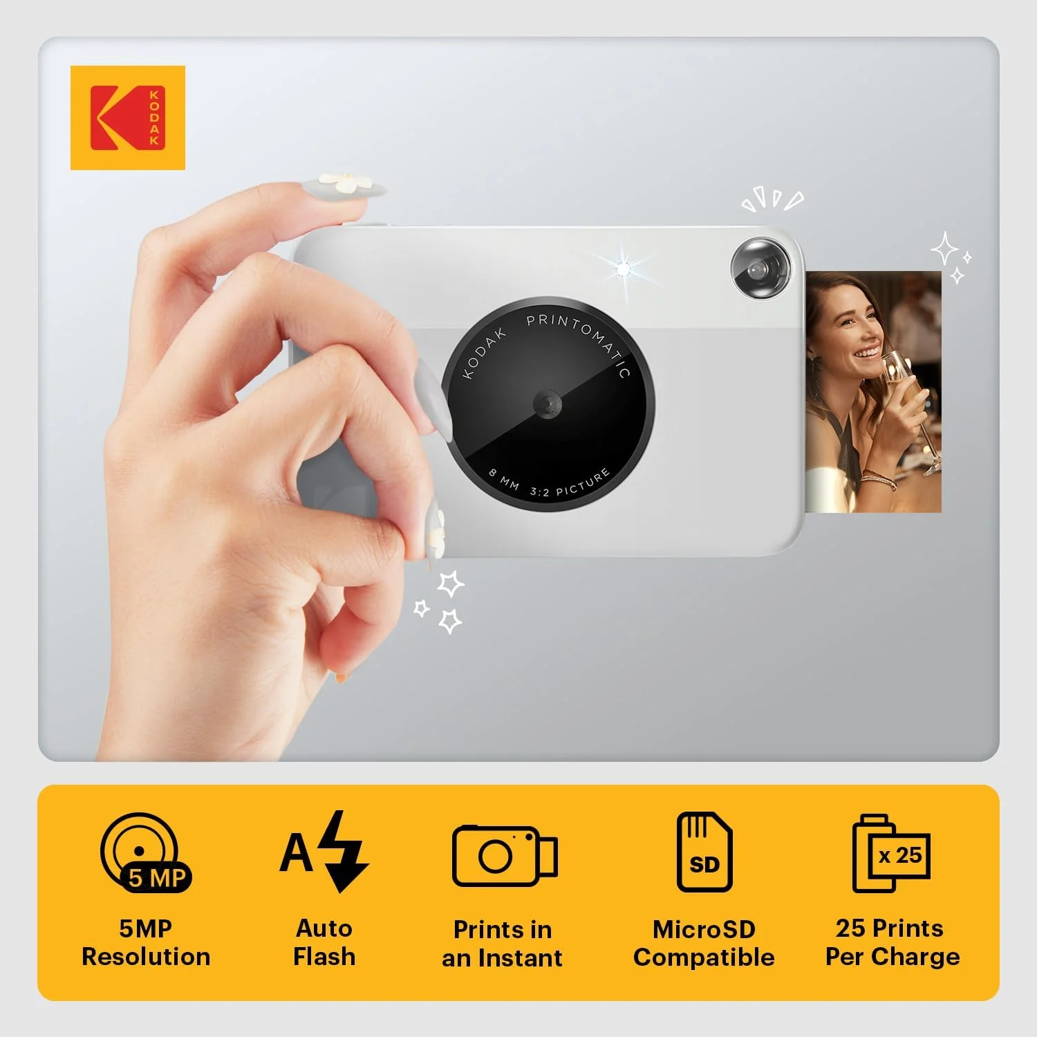 دوربین چاپ فوری دیجیتال Kodak Printomatic - خاکستری