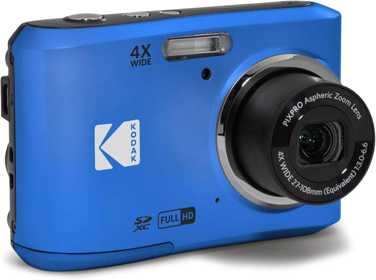 دوربین دیجیتال 16 مگاپیکسلی KODAK PIXPRO Friendly Zoom FZ45-BL با زوم اپتیکال 4X، زاویه دید عریض 27 میلی‌متری و صفحه نمایش LCD 2.7 اینچی (آبی)