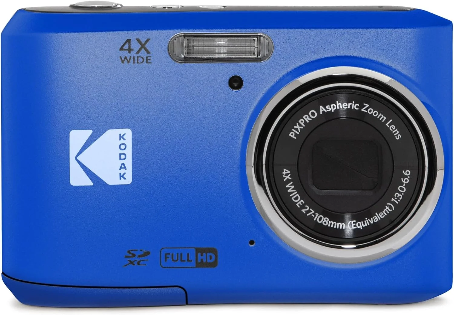 دوربین دیجیتال 16 مگاپیکسلی KODAK PIXPRO Friendly Zoom FZ45-BL با زوم اپتیکال 4X، زاویه دید عریض 27 میلی‌متری و صفحه نمایش LCD 2.7 اینچی (آبی)