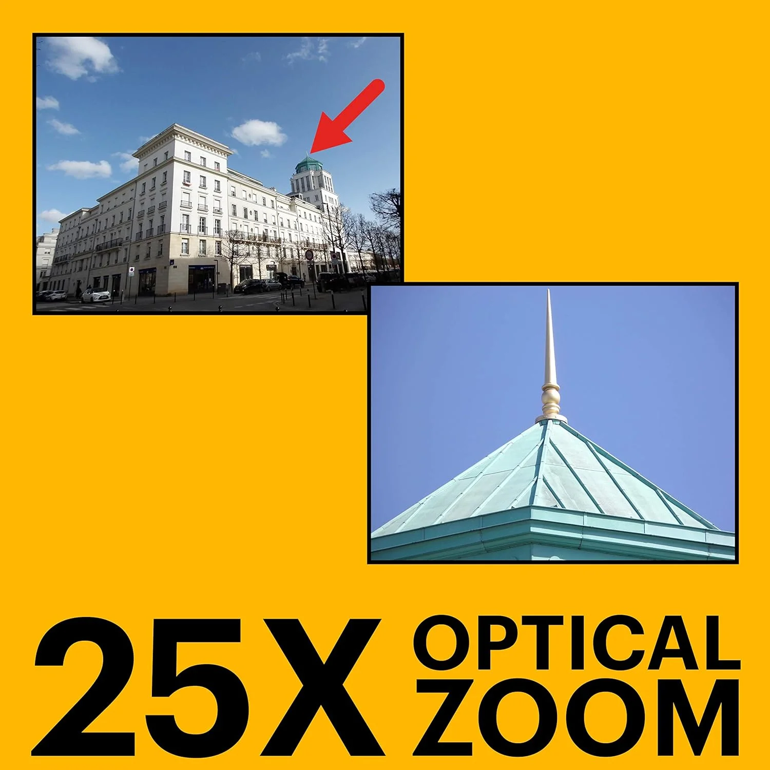 دوربین دیجیتال 16 مگاپیکسلی KODAK PIXPRO Astro Zoom AZ255-WH با زوم اپتیکال 25X، زاویه دید عریض 24 میلی‌متری، فیلمبرداری Full HD 1080P و LCD 3 اینچی (سفید)