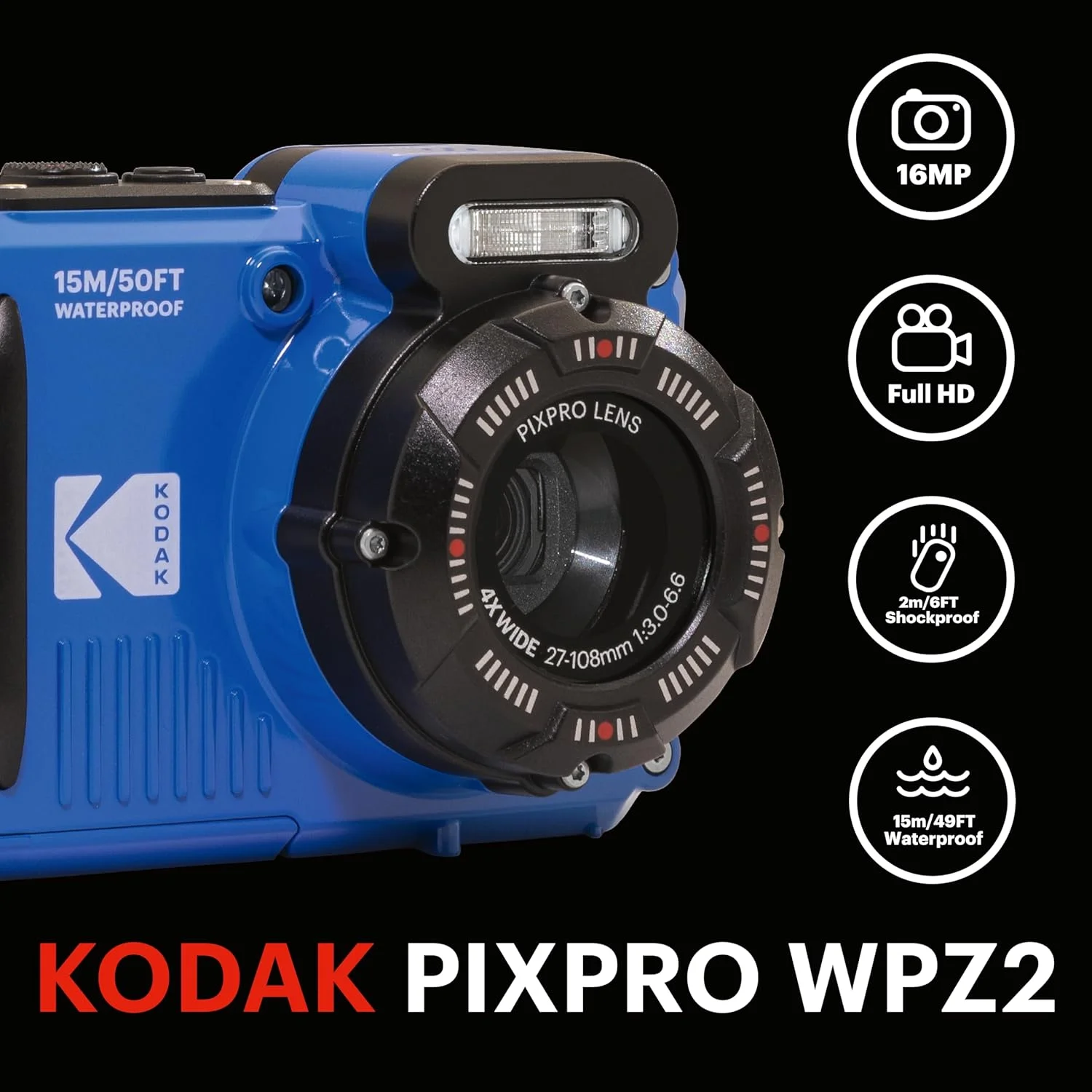 دوربین دیجیتال کداک PIXPRO WPZ2 آبی