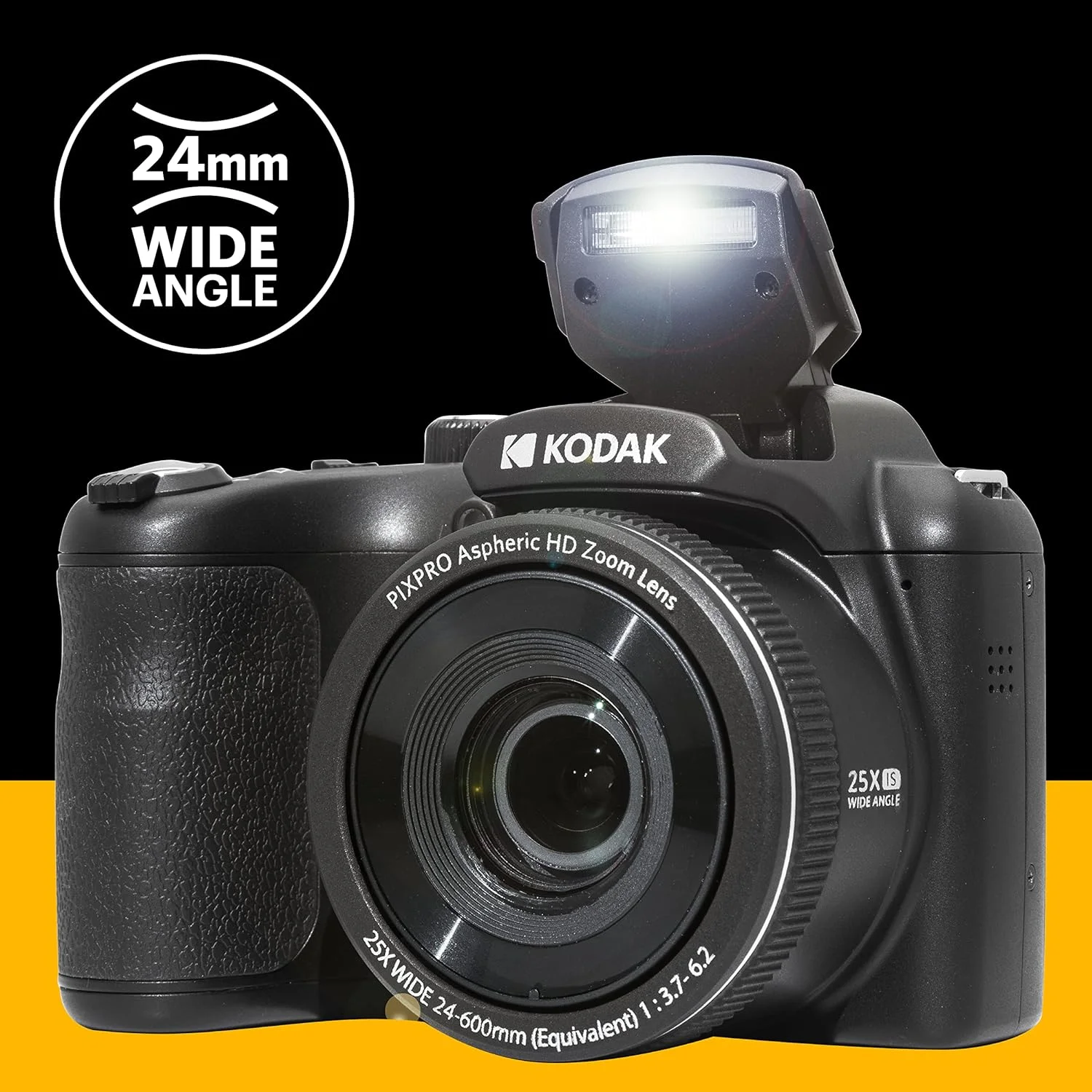 دوربین دیجیتال 16 مگاپیکسلی KODAK PIXPRO Astro Zoom AZ255-WH با زوم اپتیکال 25X، زاویه دید عریض 24 میلی‌متری، فیلمبرداری Full HD 1080P و LCD 3 اینچی (سفید)