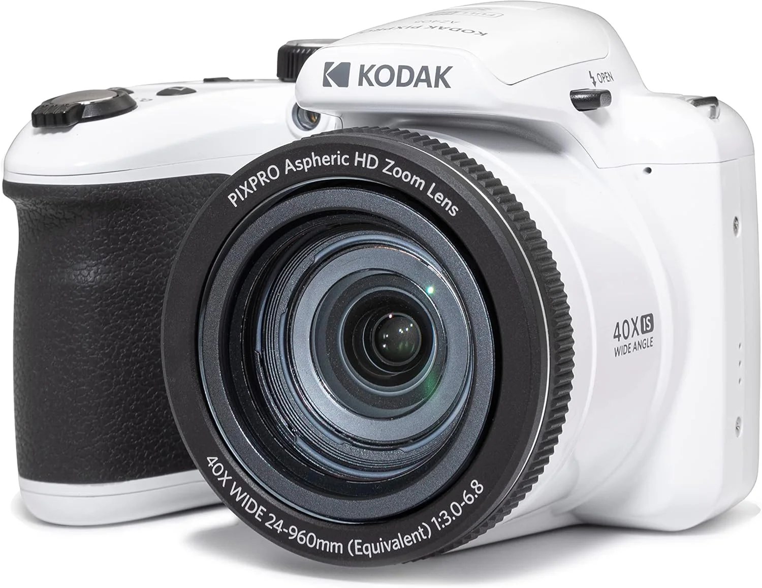 دوربین دیجیتال 20 مگاپیکسلی KODAK PIXPRO Astro Zoom AZ405-WH با زوم اپتیکال 40X، زاویه دید عریض 24 میلی‌متری، فیلمبرداری Full HD 1080P و LCD 3 اینچی (سفید)