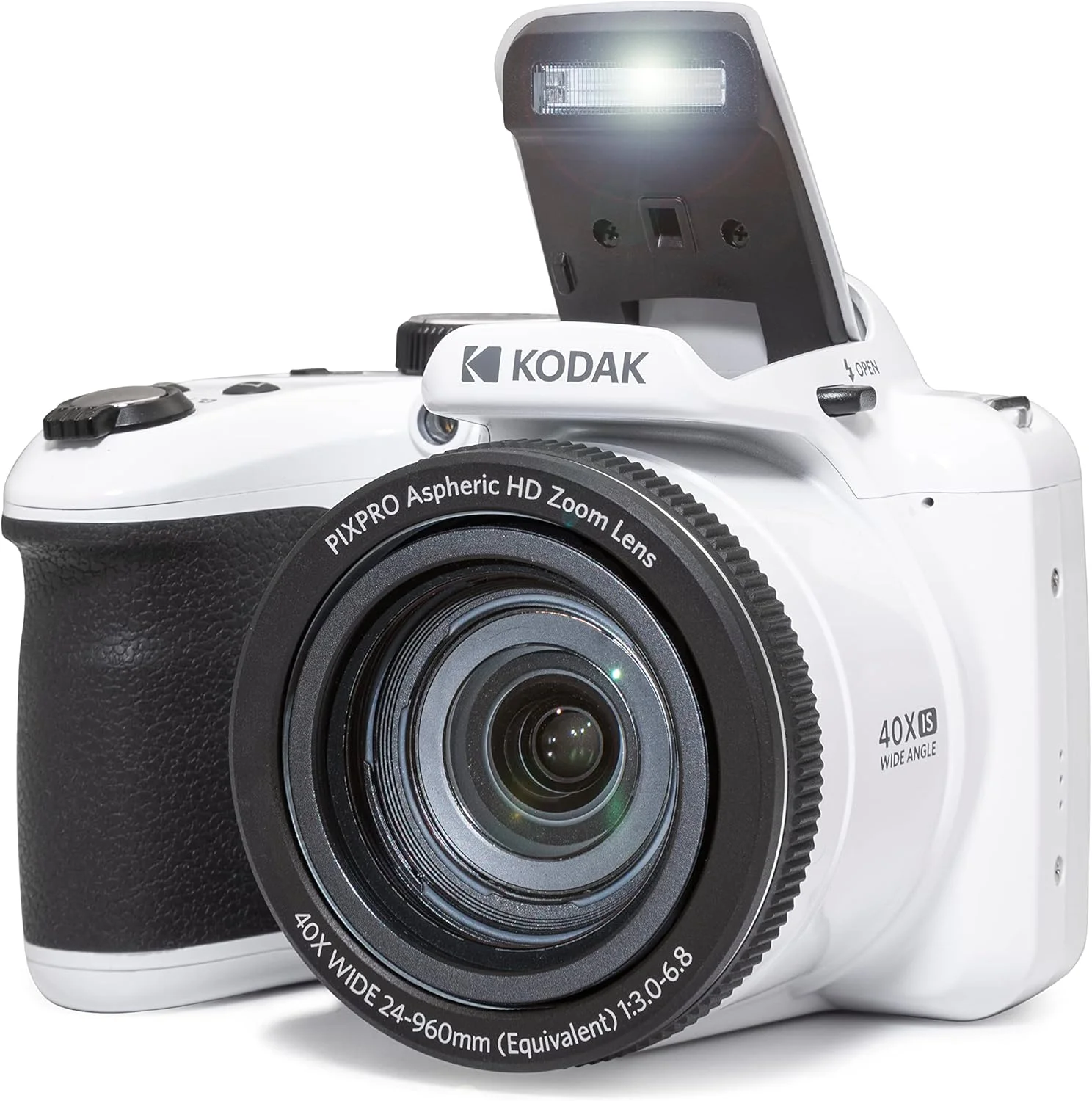 دوربین دیجیتال 20 مگاپیکسلی KODAK PIXPRO Astro Zoom AZ405-WH با زوم اپتیکال 40X، زاویه دید عریض 24 میلی‌متری، فیلمبرداری Full HD 1080P و LCD 3 اینچی (سفید)