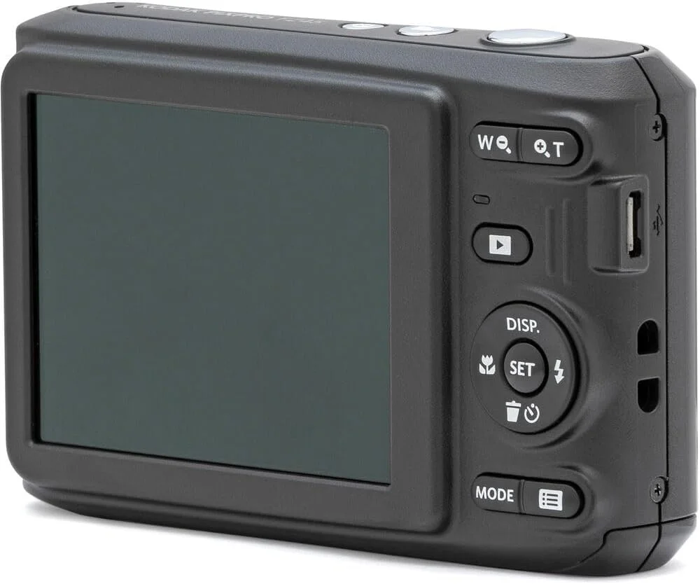 دوربین دیجیتال Kodak PIXPRO FZ45 (مشکی) به همراه کارت حافظه 32 گیگابایتی Class 10 UHS-I U1 SDHC و باتری های آلکالاین AA با کارایی بالا (4 عدد) (3 قلم کالا)