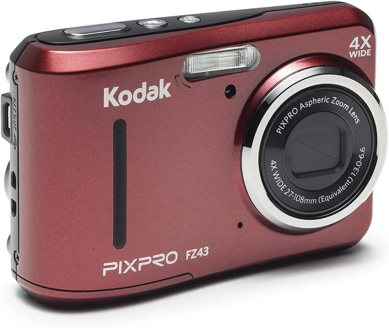 دوربین دیجیتال 16 مگاپیکسلی Kodak PIXPRO Friendly Zoom FZ43-RD با زوم اپتیکال 4X و صفحه نمایش LCD 2.7 اینچی (قرمز)